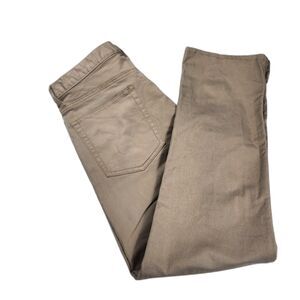 Alfani Men's Denim Flat Front Regular Fit Pants, Khaki, Size 34Wx30L